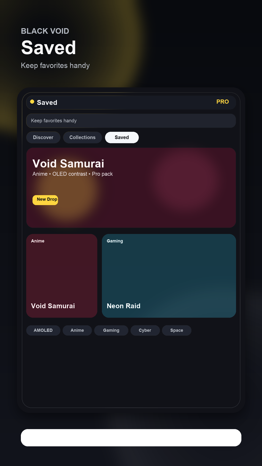 Favorites collection view