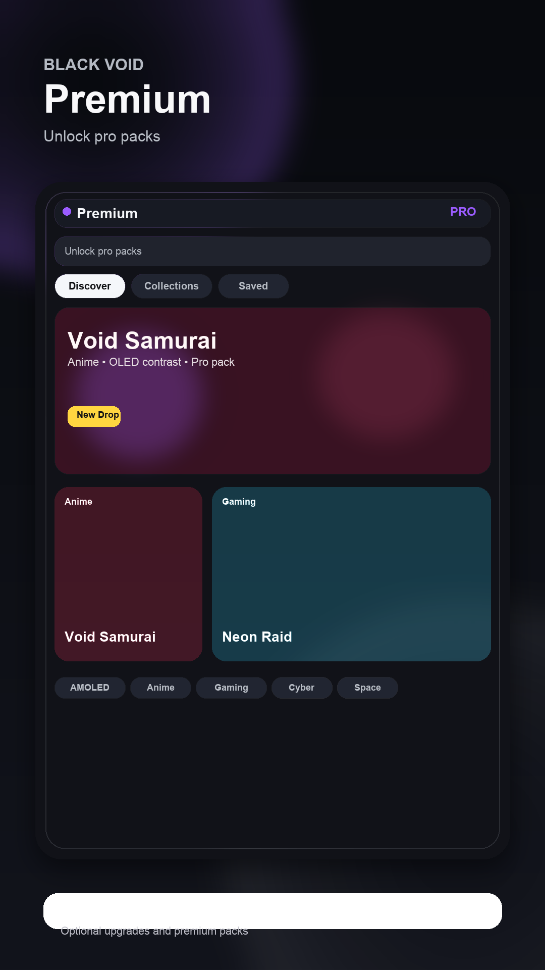 Dark theme settings screen
